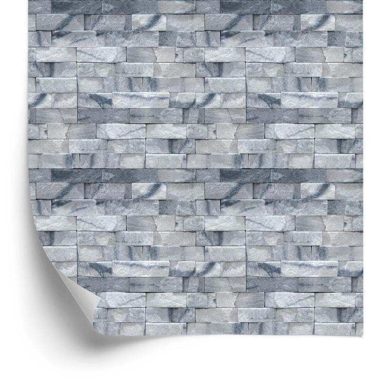 Tapet - Elegant grå murstensdesign
