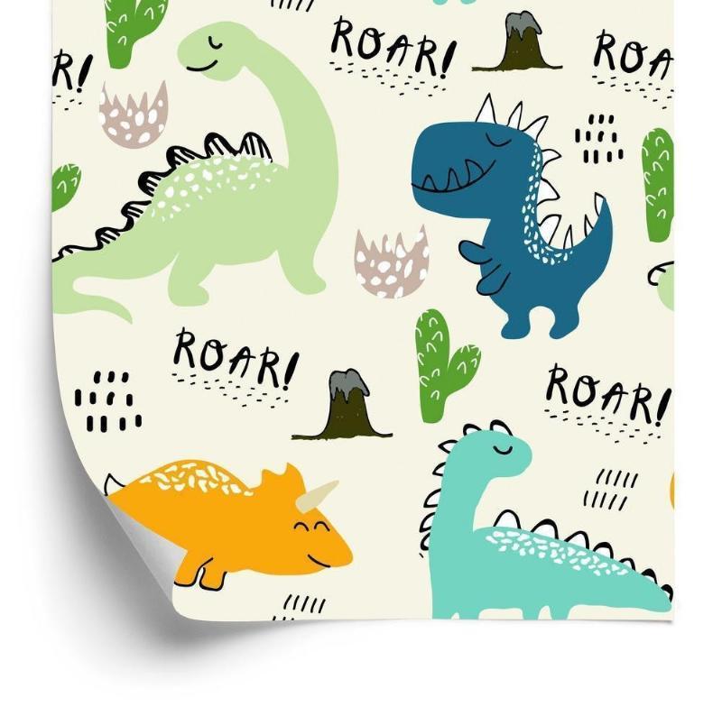 Tapet med dinosaurer - Tegninger