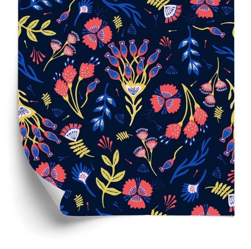 Tapet - Boho-stil med vilde blomster
