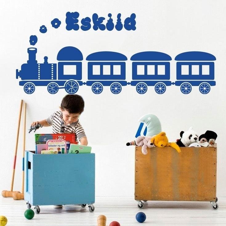 Tog Med Navn - Vægklistermærke