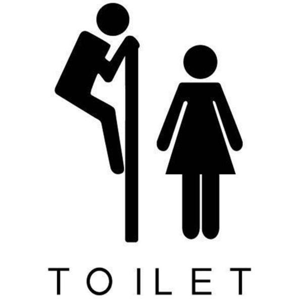 Toiletklistermærke - Smugkiggeren 11x16cm