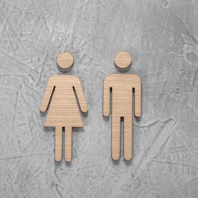 Toiletskilt Type 1 Eg - Baderumsindretning