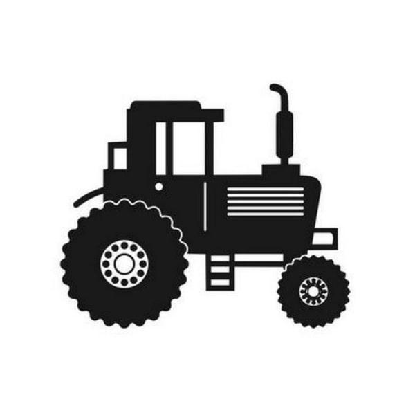 Sødt traktor vægklistermærke til børneværelset.