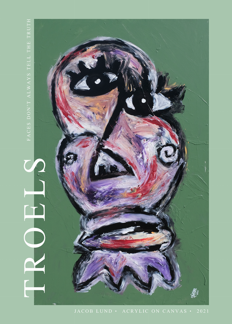 Troels plakat af Jacob Lund Kunst