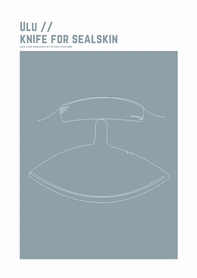 Ulu - Kniv til sælskind fra Pluma Posters