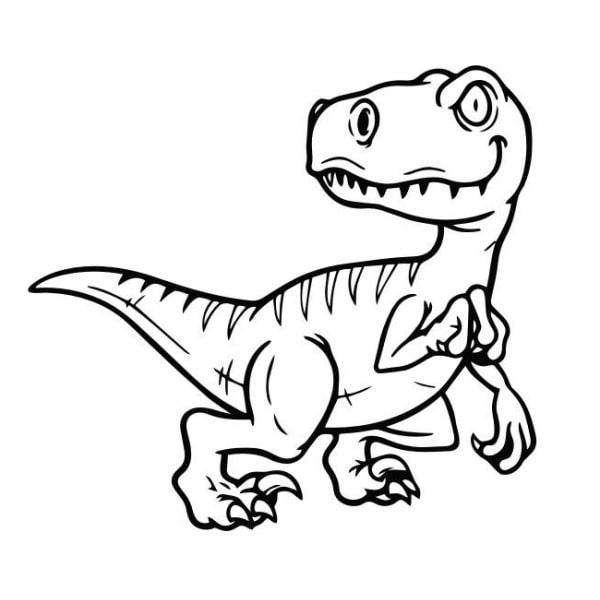 Dino vægklistermærke - Velociraptor baby 58x61 cm