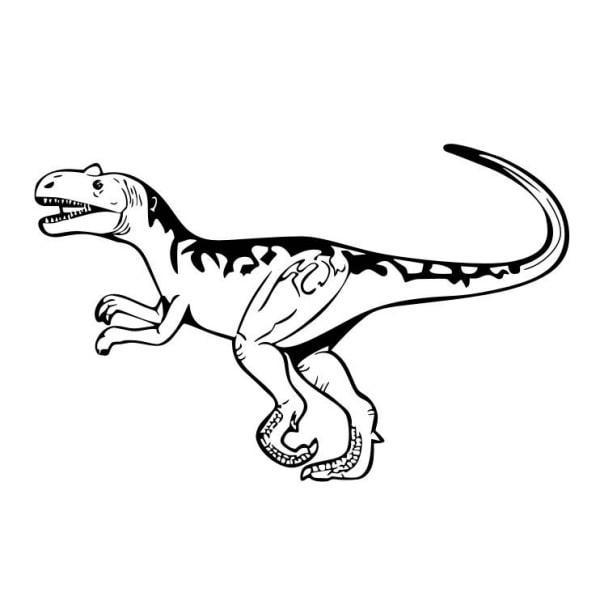 Velociraptor vægklistermærke. 39x57cm.