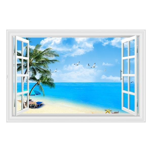 Bounty Strand Vinduet - Smuk Wallsticker