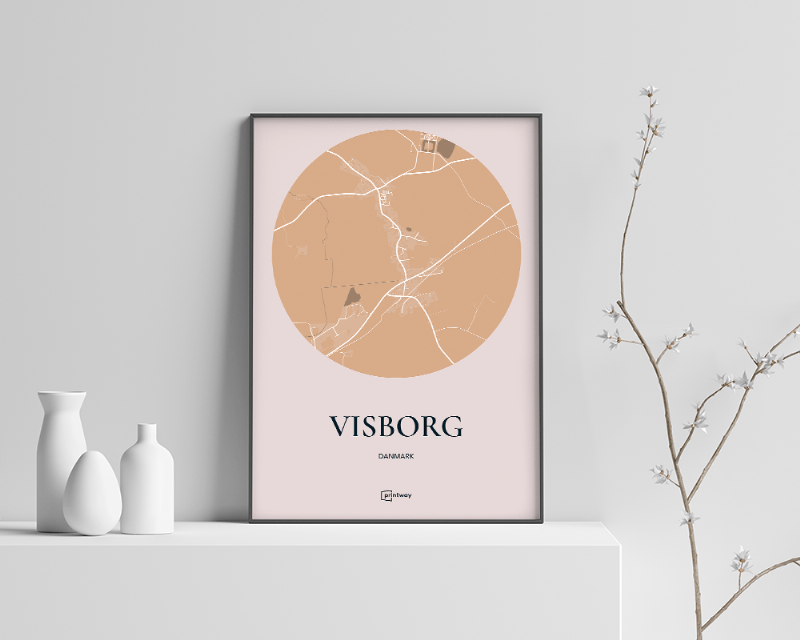 Visborg Plakat Rundt Guld 21×30 cm (A4)