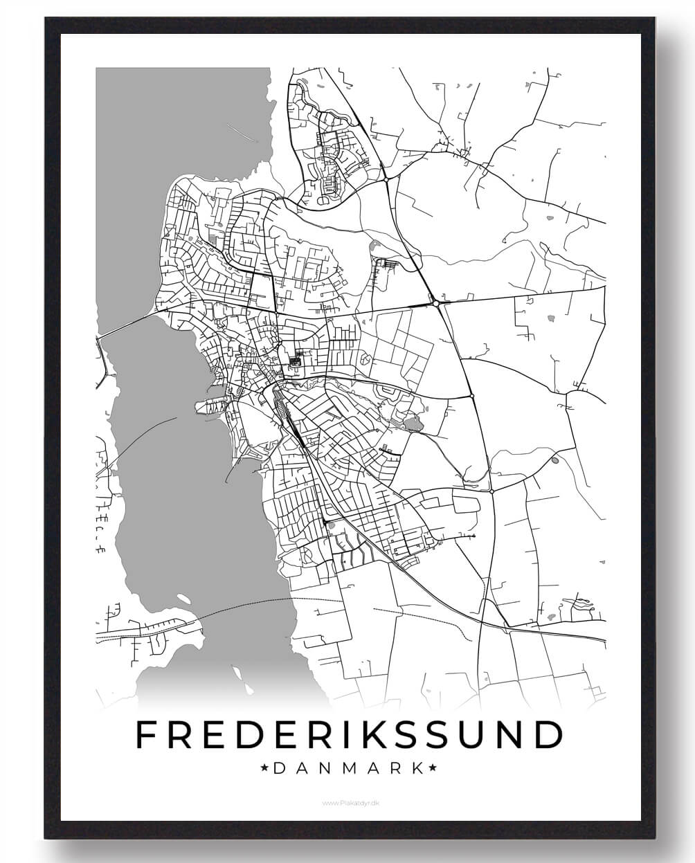 Frederikssund Plakat - Hvid Design til Dit Hjem
