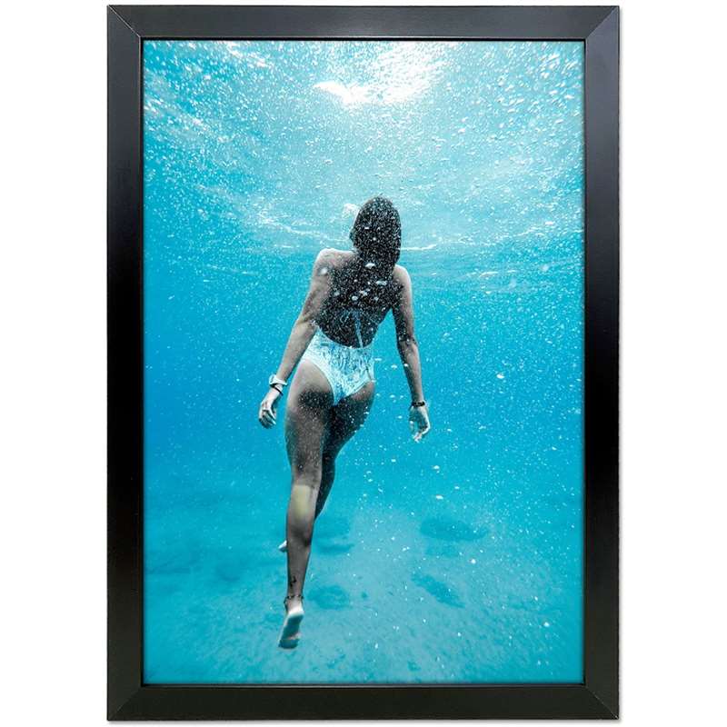 Elegant Sort Alu Snapramme 70 x 100 cm - Perfekt til Plakater