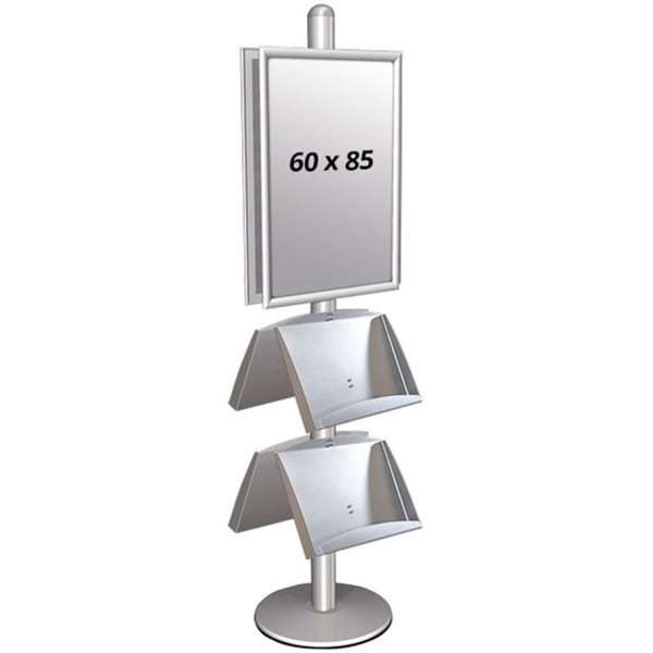 Dobbeltsidet Plakatstander med Hylder - Multi Stander 4