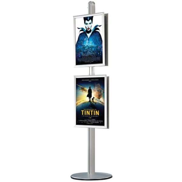 Dobbeltsidet Plakat Stander med 4 Klaprammer 50 x 70 cm
