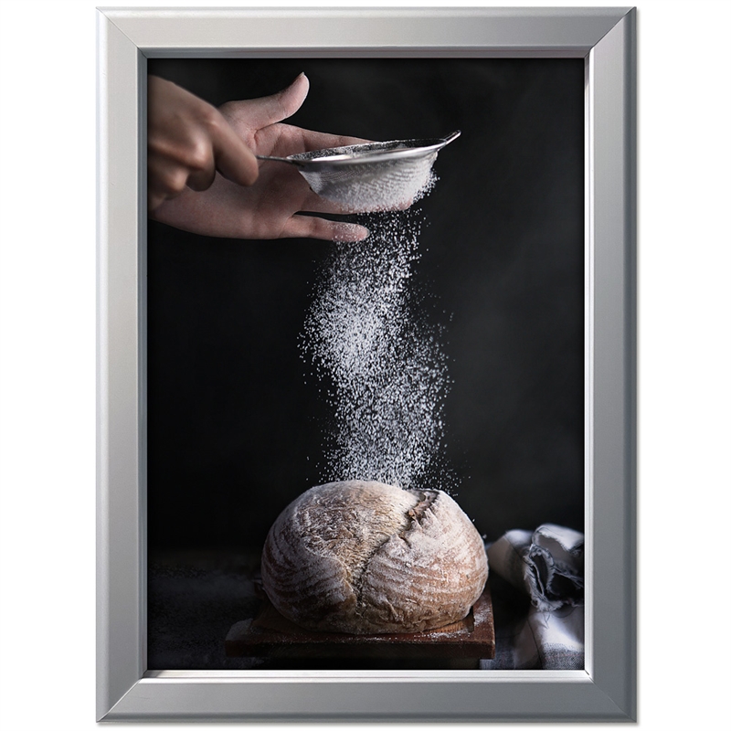 Sølv Alu Klapramme 50 x 70 cm - Snapramme Tilbud!