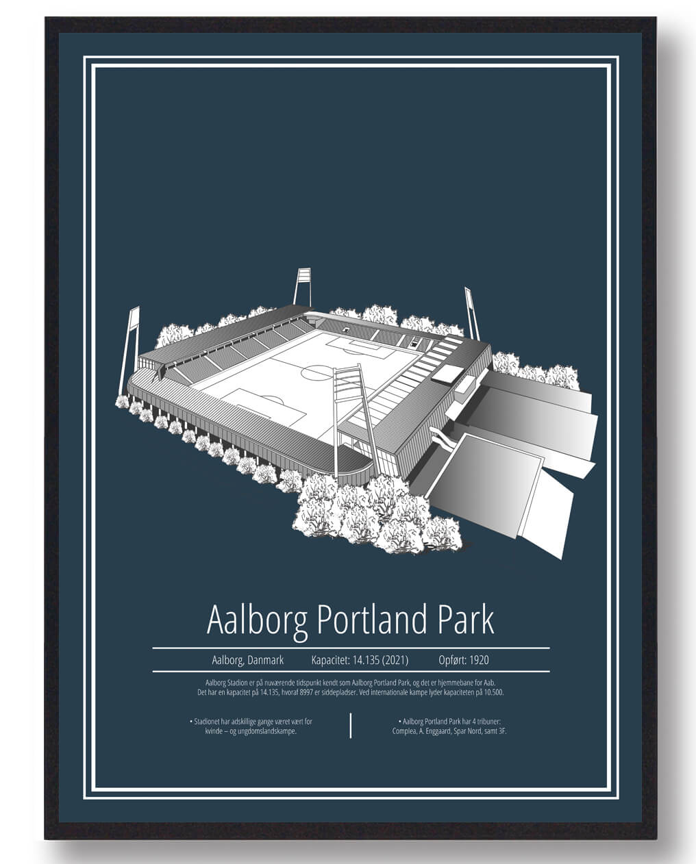 Aalborg Portland Park AaB Stadionplakat til hjemmet