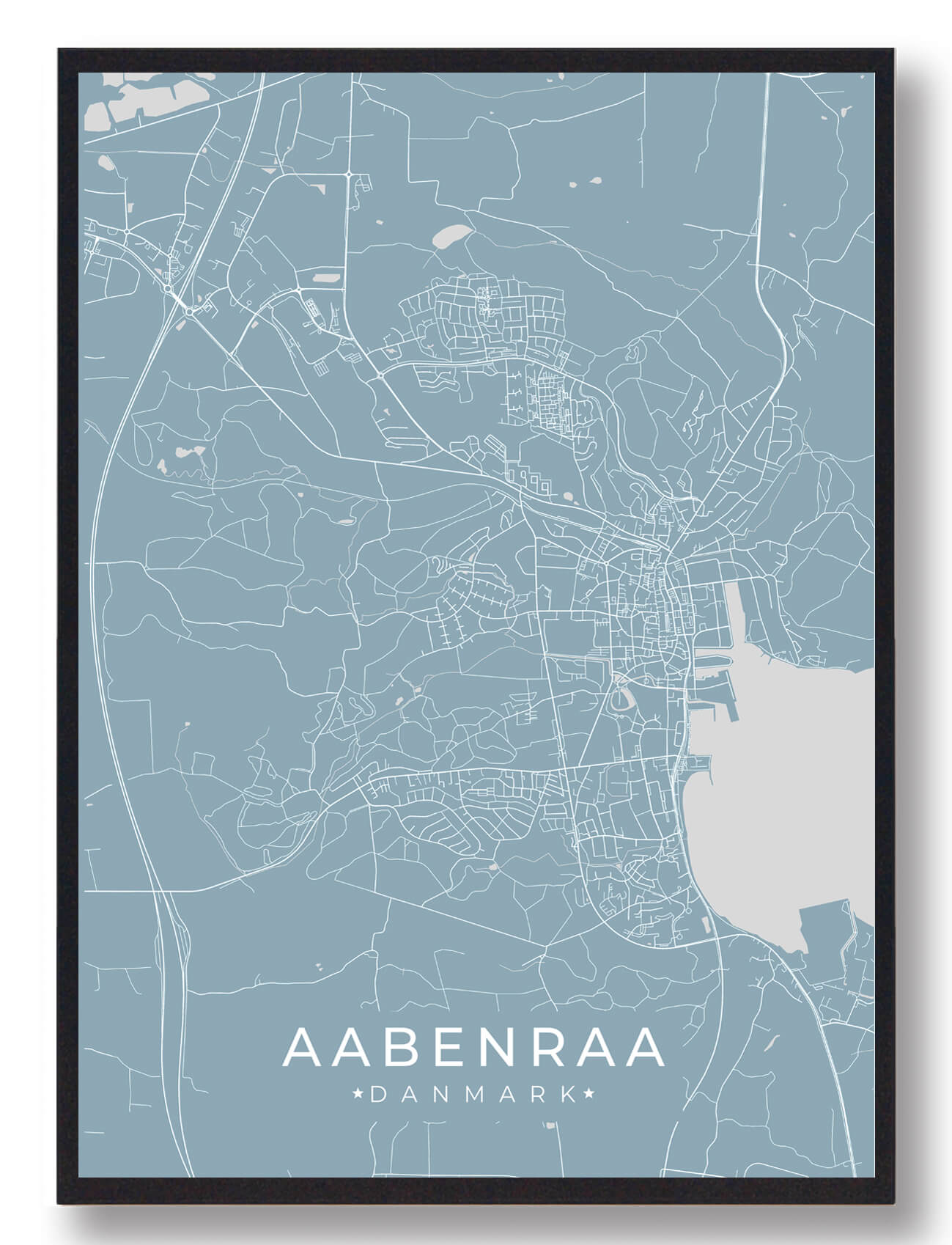 Aabenraa plakat - lyseblå