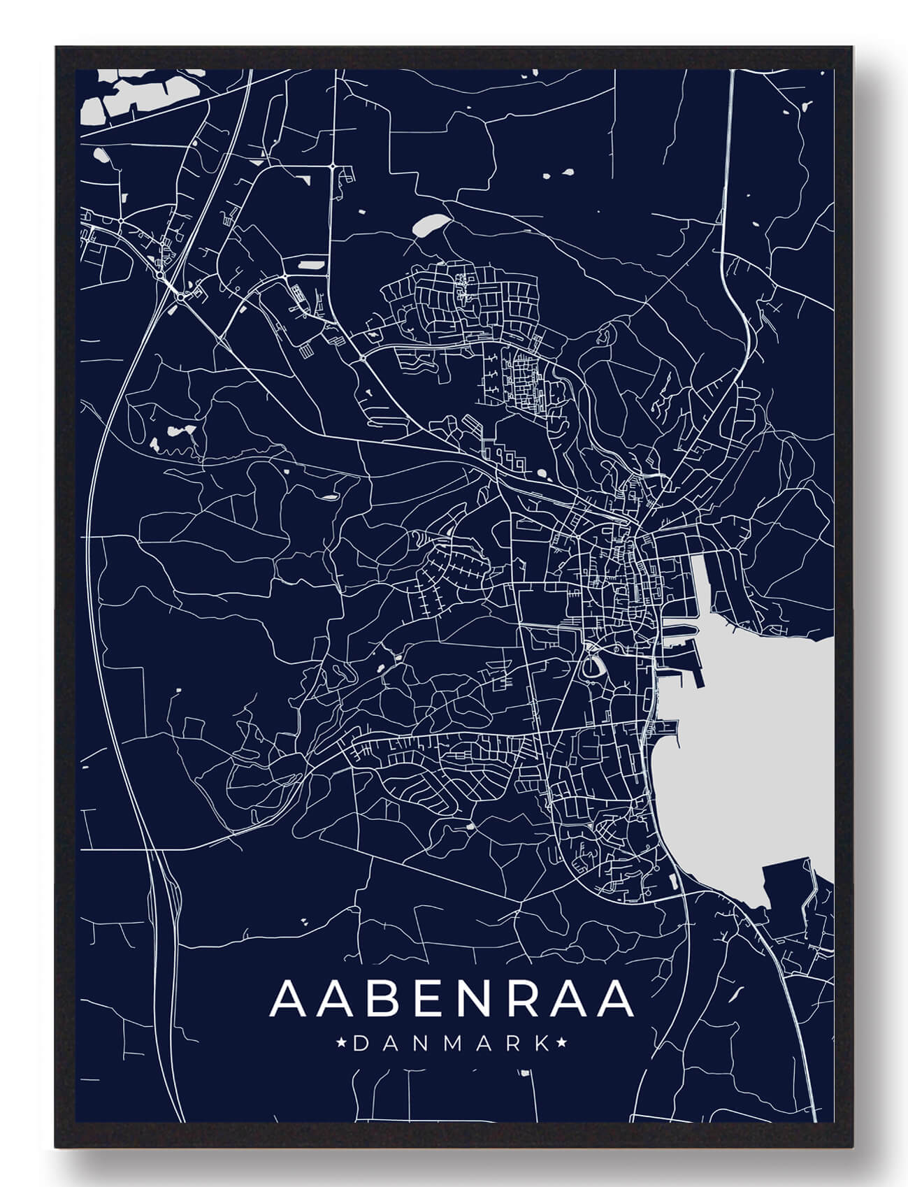 Aabenraa plakat - mørkeblå