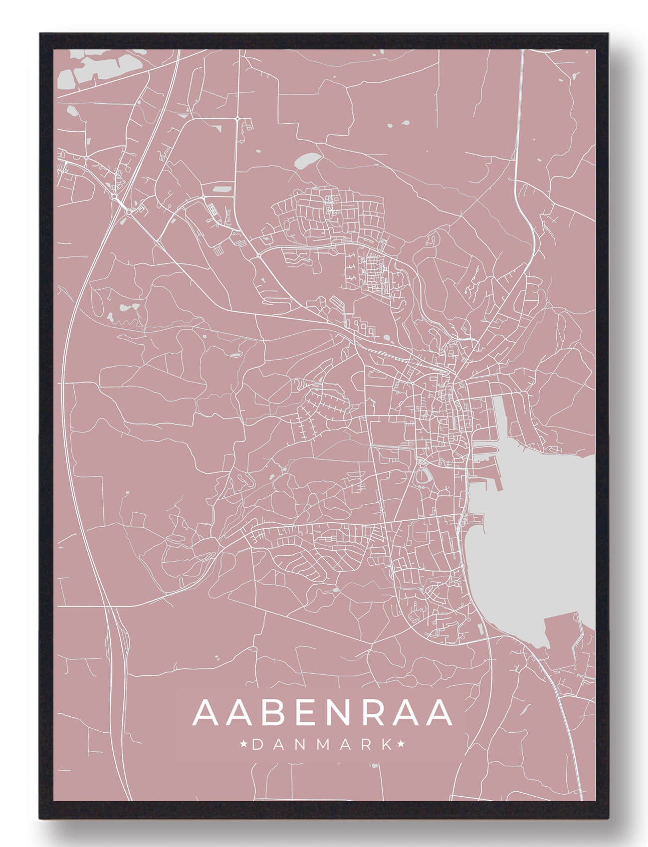 Aabenraa plakat - rosa
