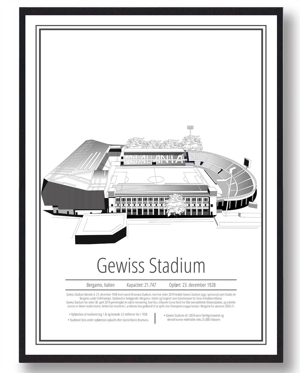 Atalanta - Gewiss stadium  stadion plakat