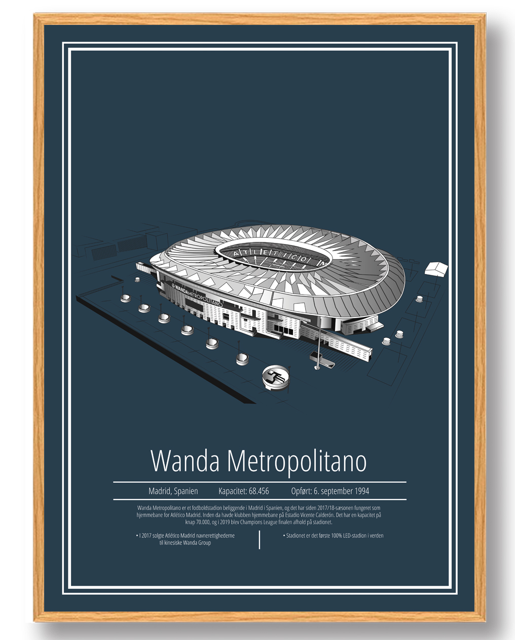 Wanda Metropolitano - Atlético Madrid Stadion Plakat
