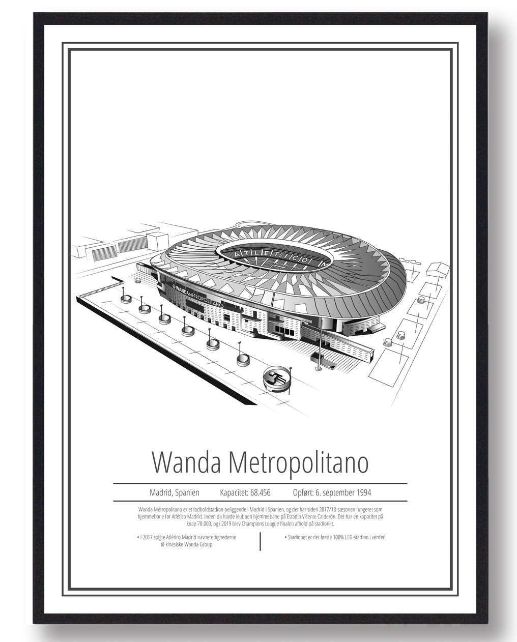 Wanda Metropolitano - Atlético Madrid  stadion plakat