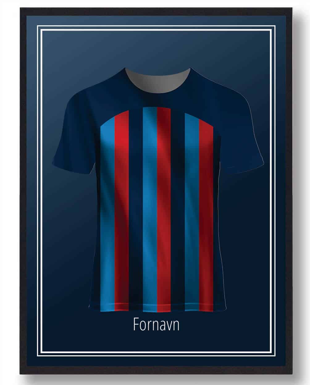 Barcelona Trøje med Navn - Fodboldplakattilbud!