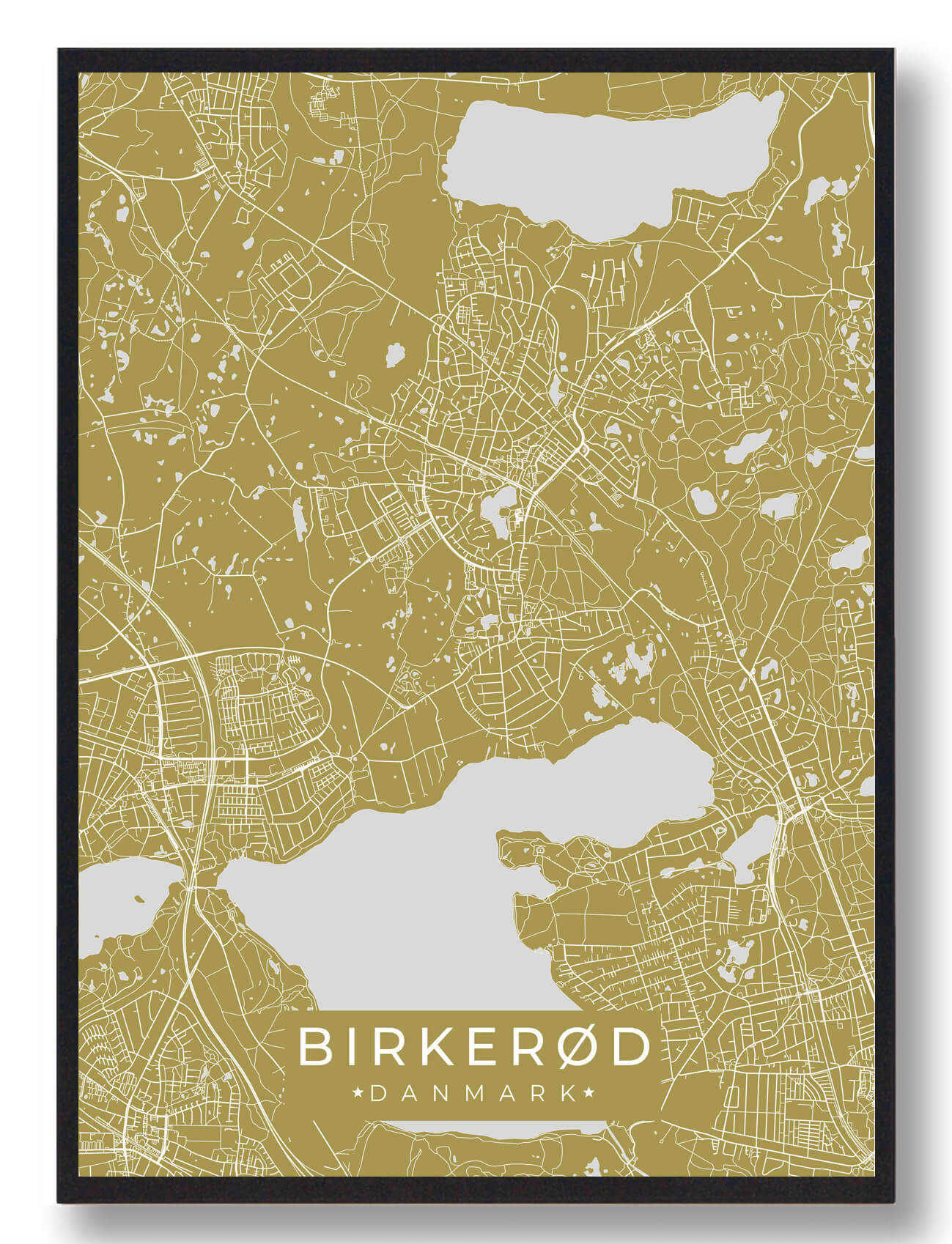 Birkerød plakat - gul