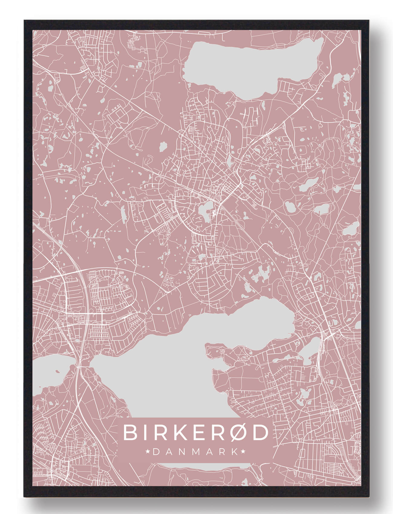 Birkerød plakat - rosa