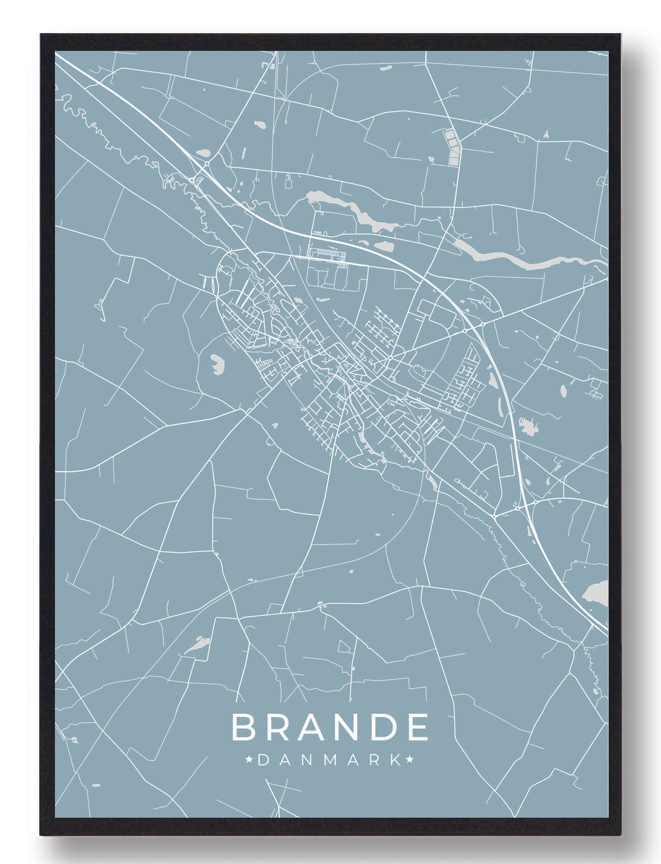 Brande plakat - lyseblå