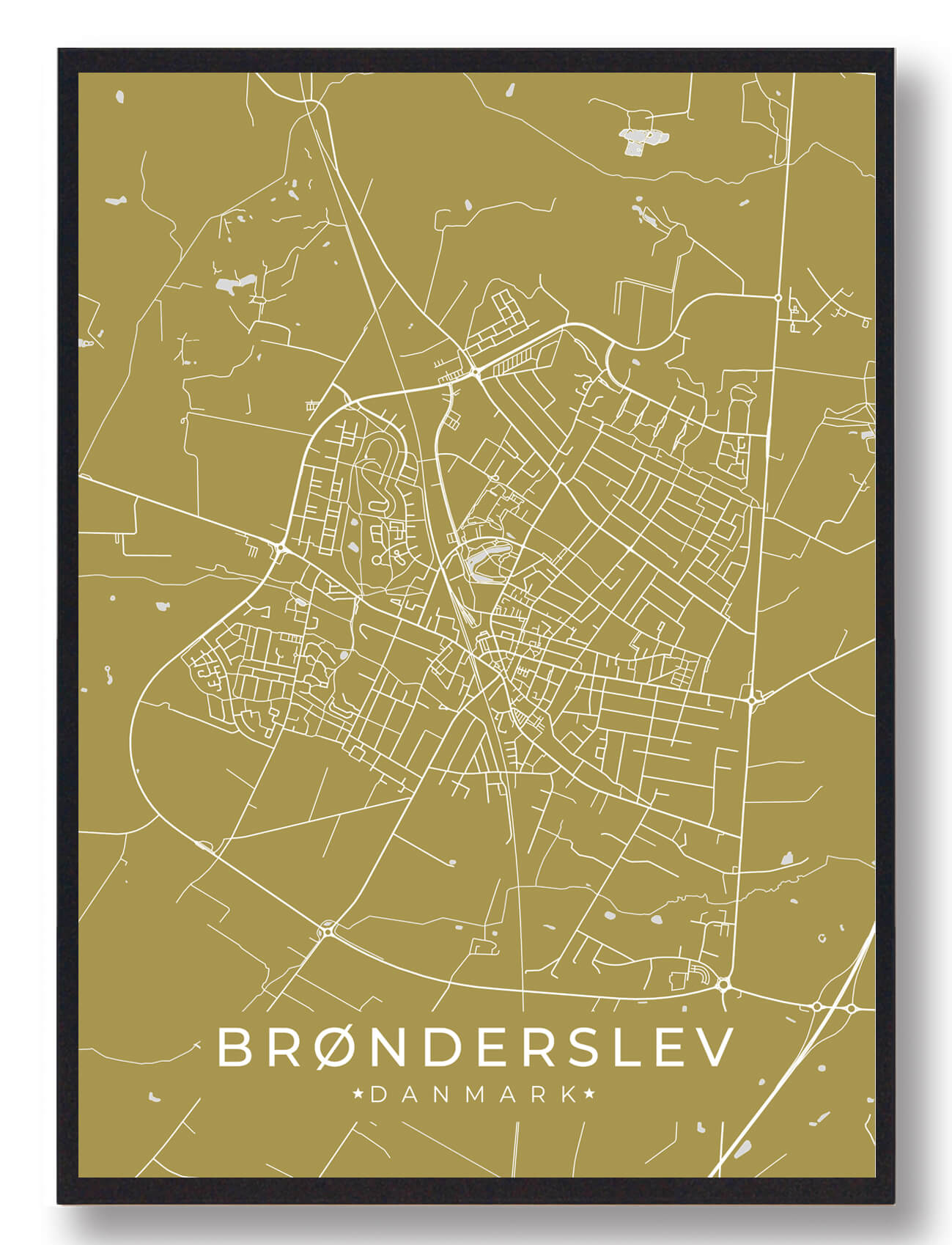 Brønderslev plakat - gul