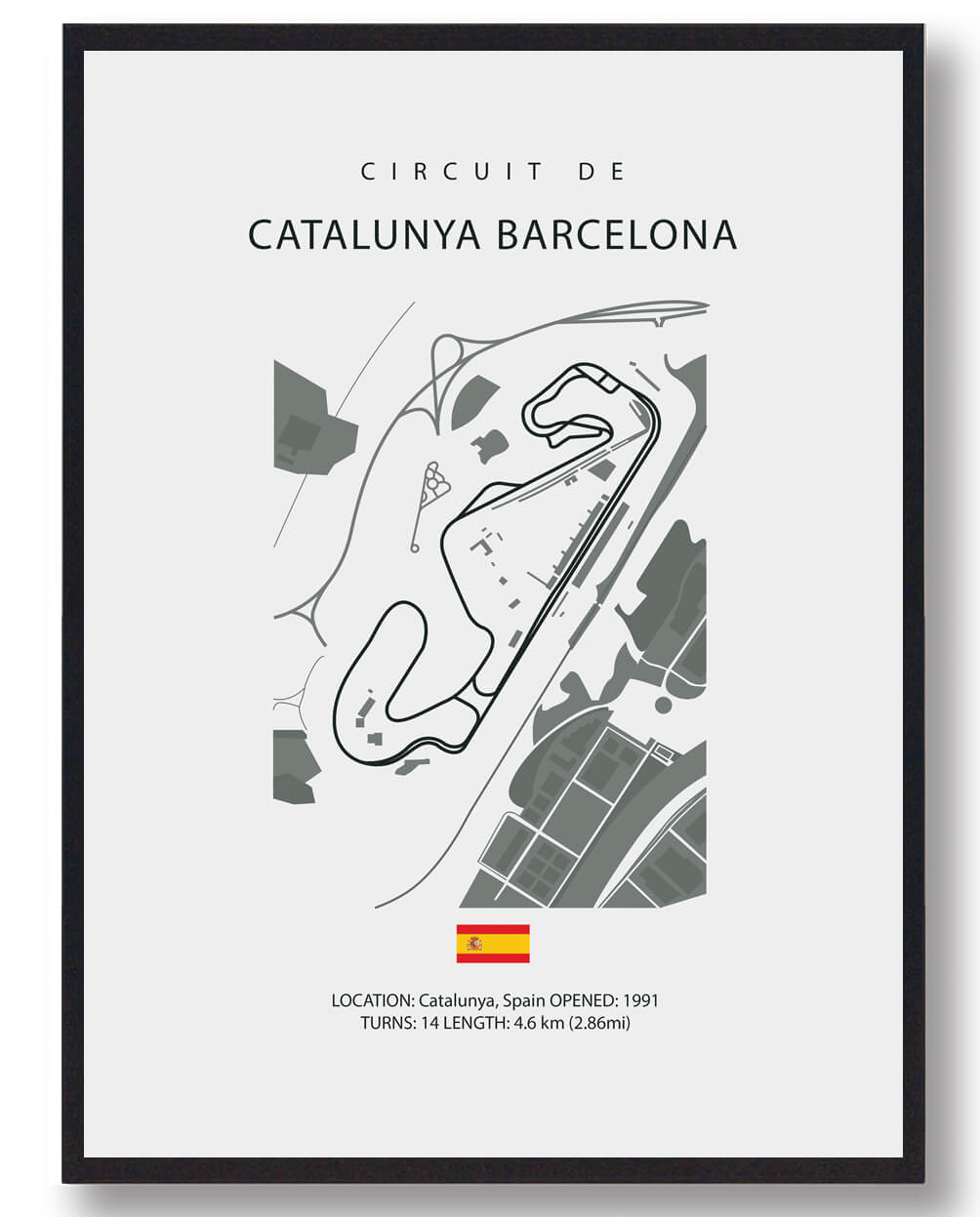 Catalunya Barcelona - Formel 1 lys plakat