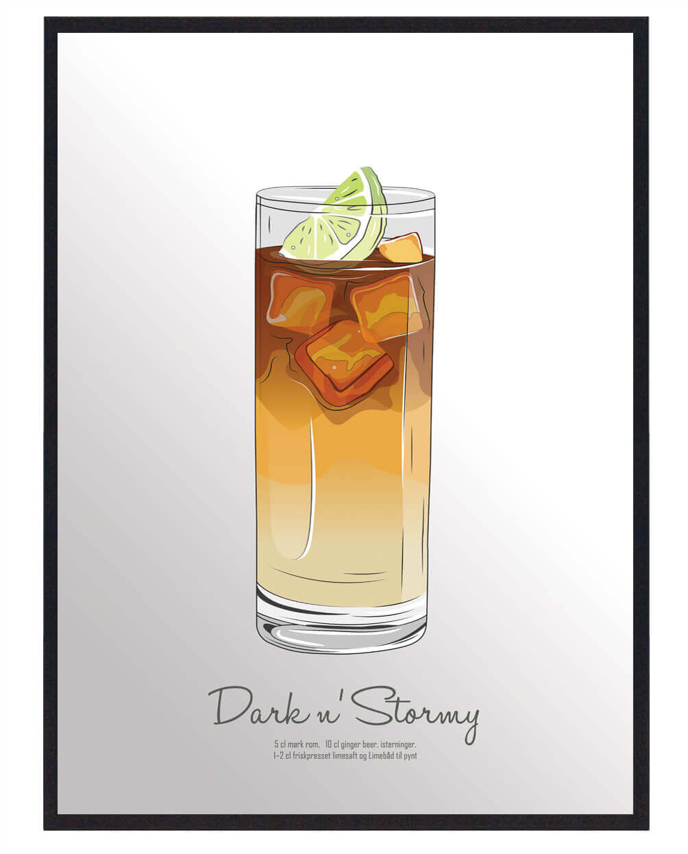 Mørk n' Stormy - Drink Plakat til Cocktail Opskrift