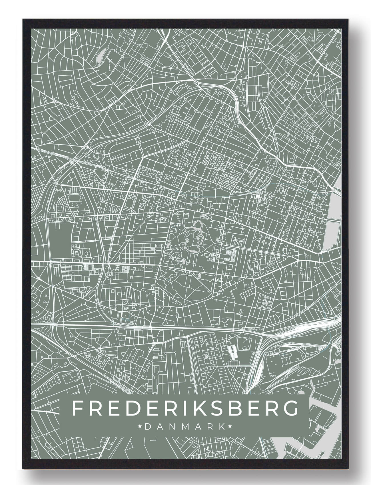 Frederiksberg byplakat - grøn