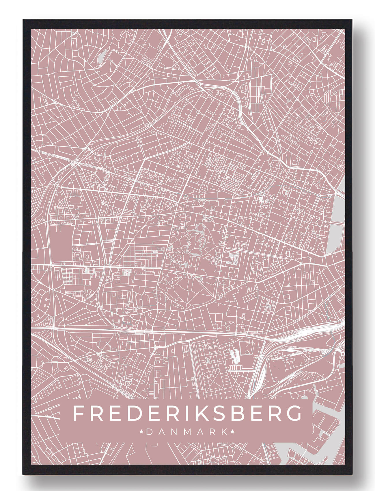 Frederiksberg byplakat - lyserød