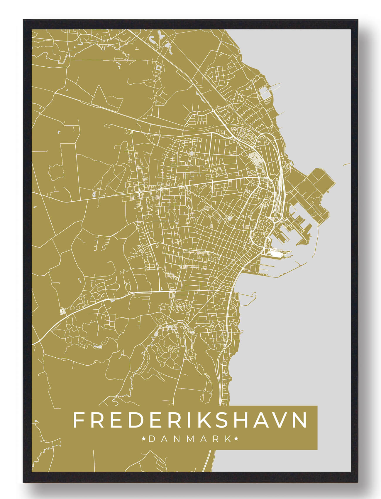 Frederikshavn plakat - gul