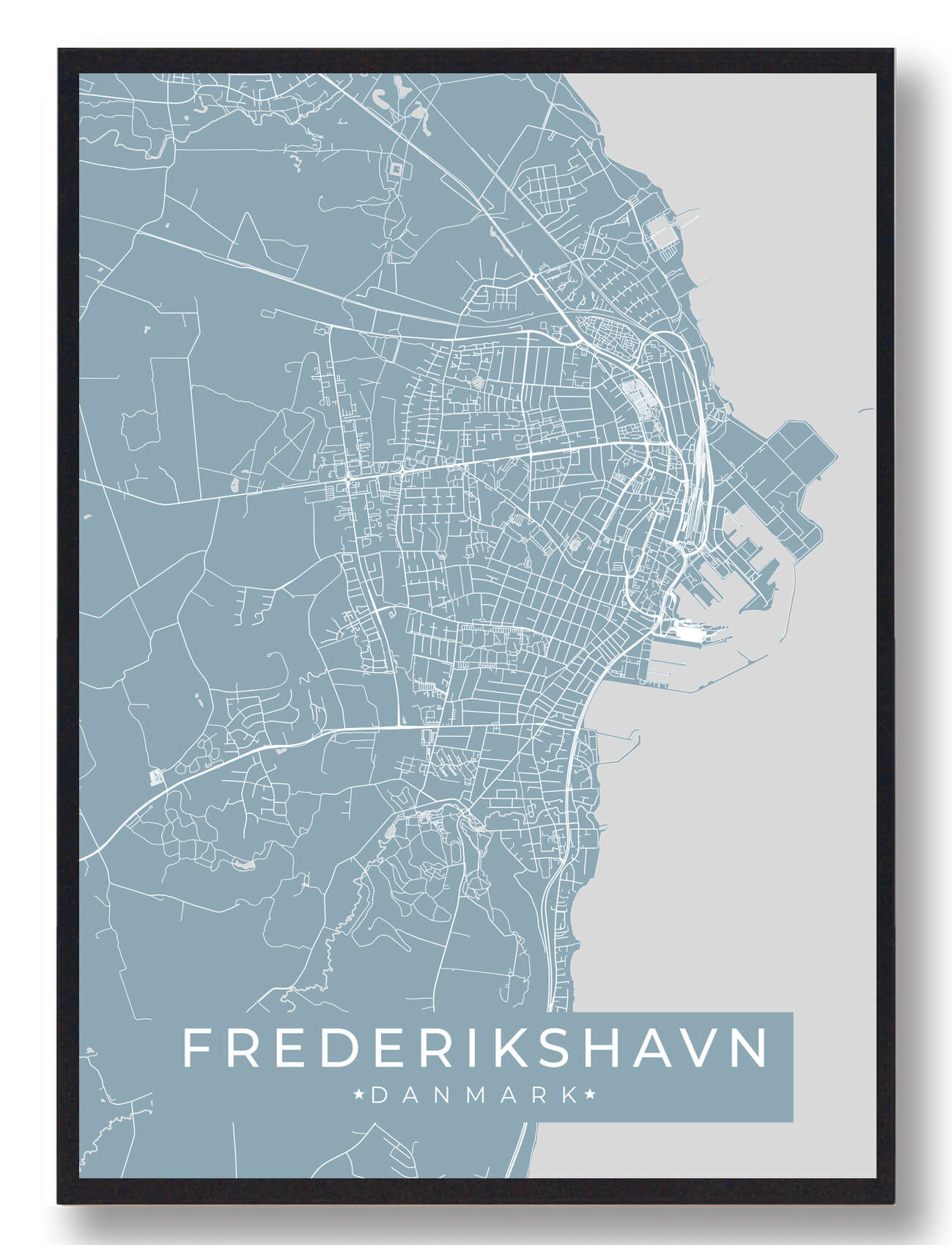 Frederikshavn plakat - lyseblå