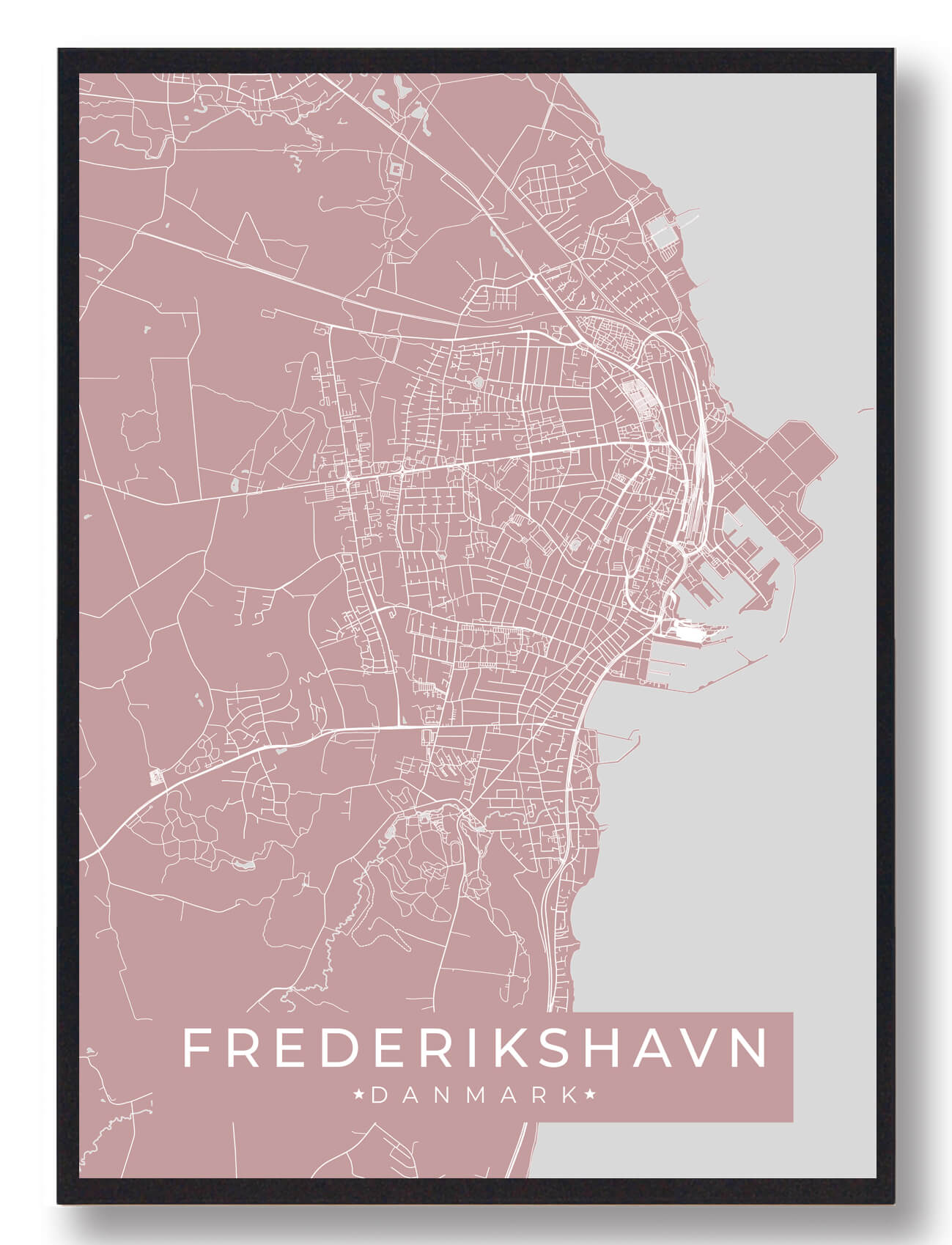 Frederikshavn plakat - rosa