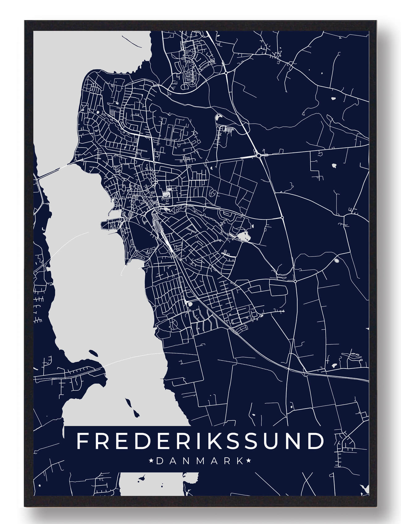 Frederikssund plakat - mørkeblå