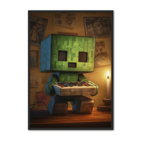 Retro Creeper Gamer Plakat – Unik Gamer Vægkunst