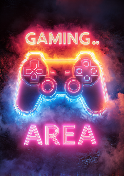 Neon Gamer Plakat 493 – Energisk dekoration til gamingområdet