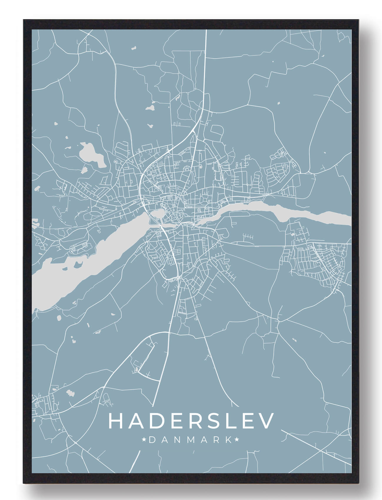 Haderslev plakat - lyseblå