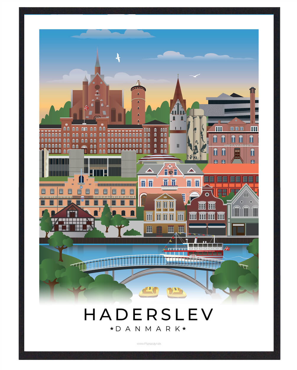 Haderslev plakat med hvid kant