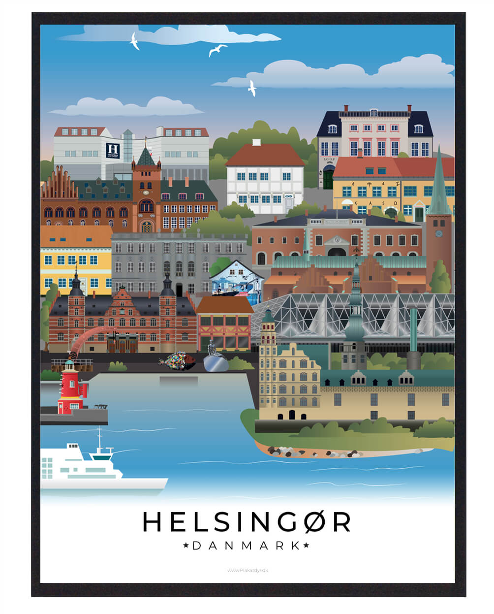 Helsingør Byplakat - Oplev byens skønhed og atmosfære