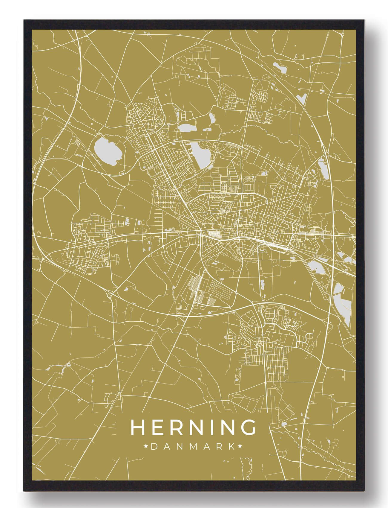 Herning plakat - gul