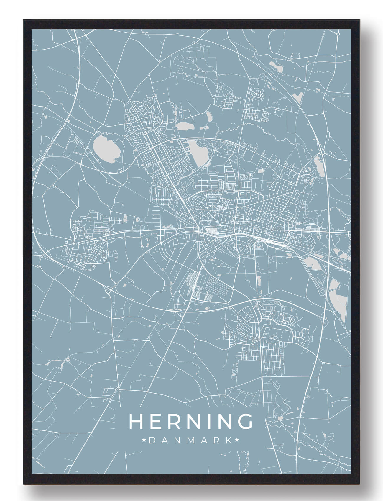 Herning Plakat - Lyseblå til Midtjylland