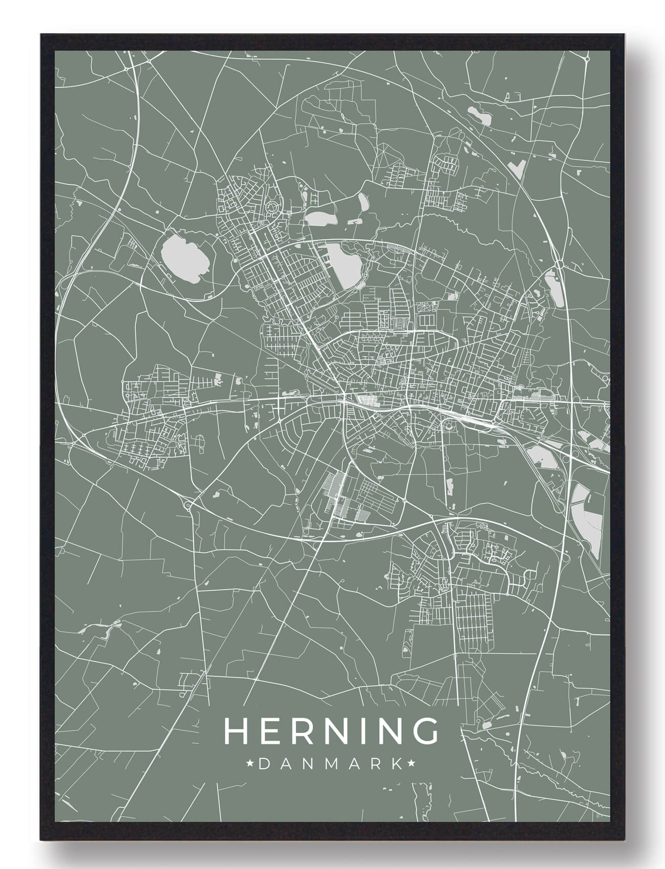 Herning plakat - grøn