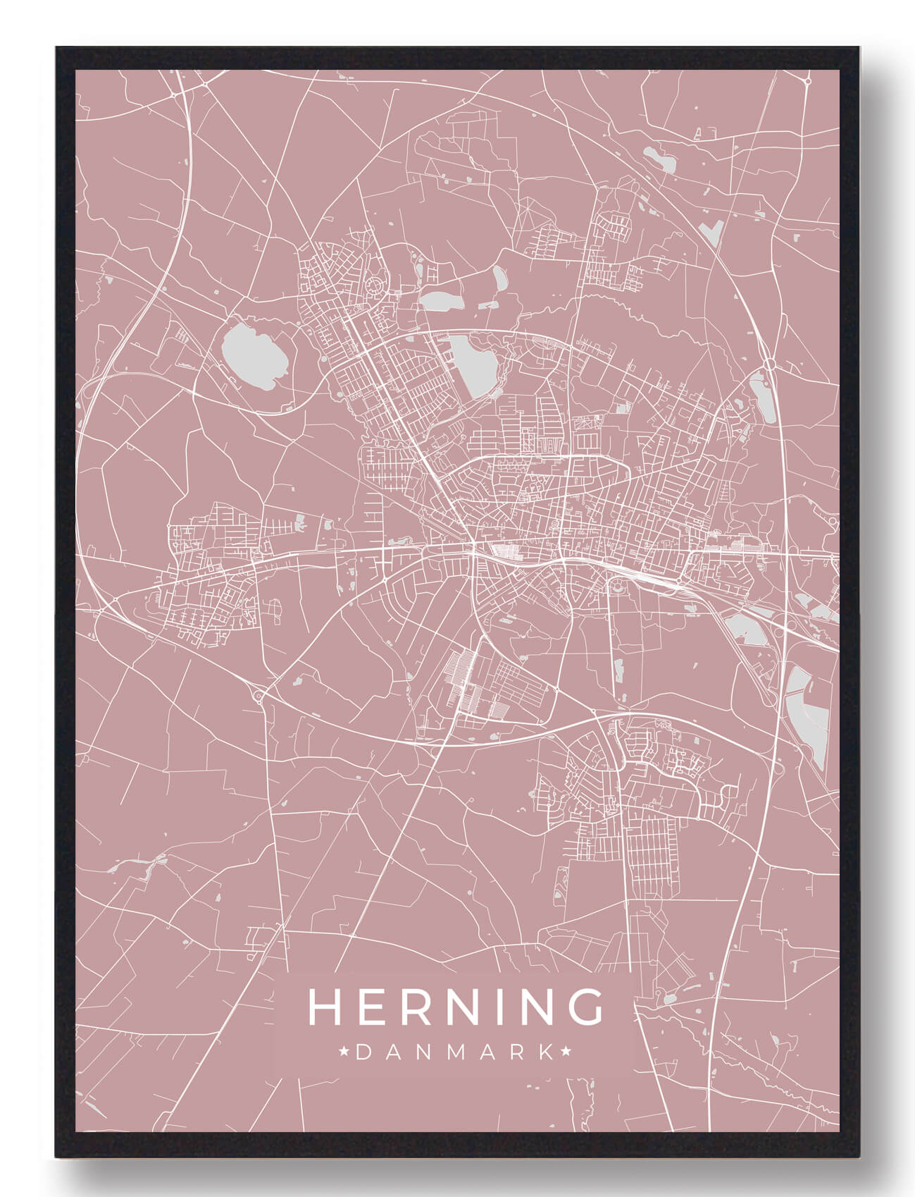 Herning plakat - rosa