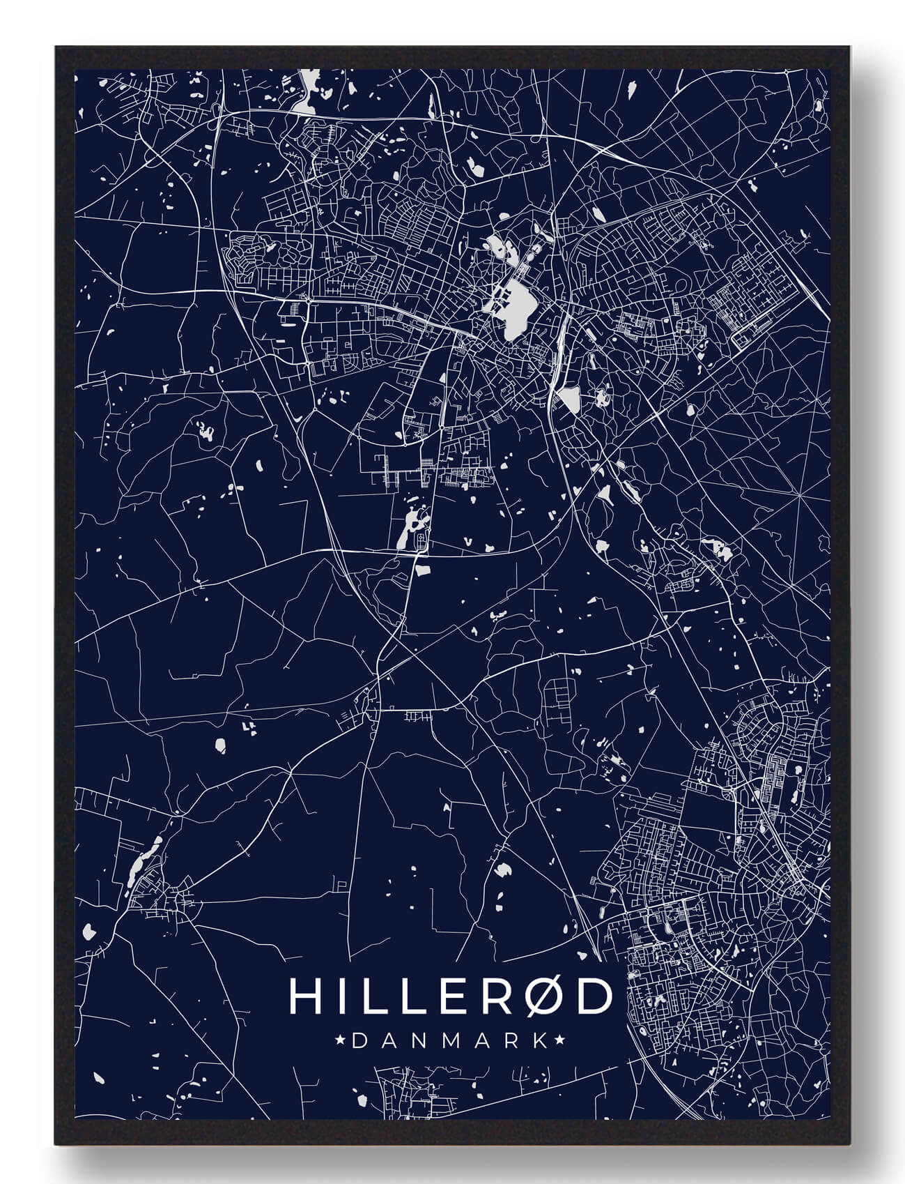 Hillerød plakat - mørkeblå
