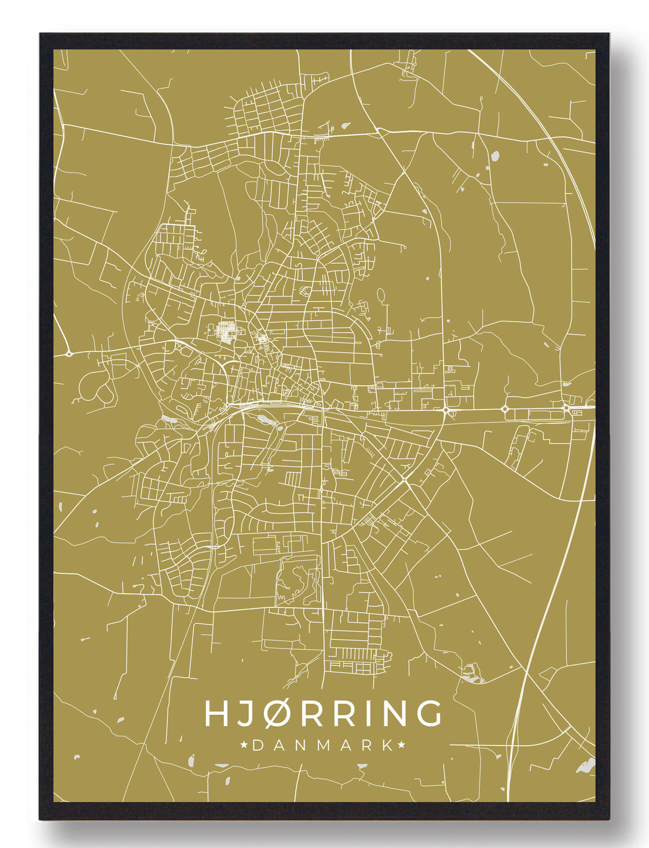 Hjørring plakat - gul