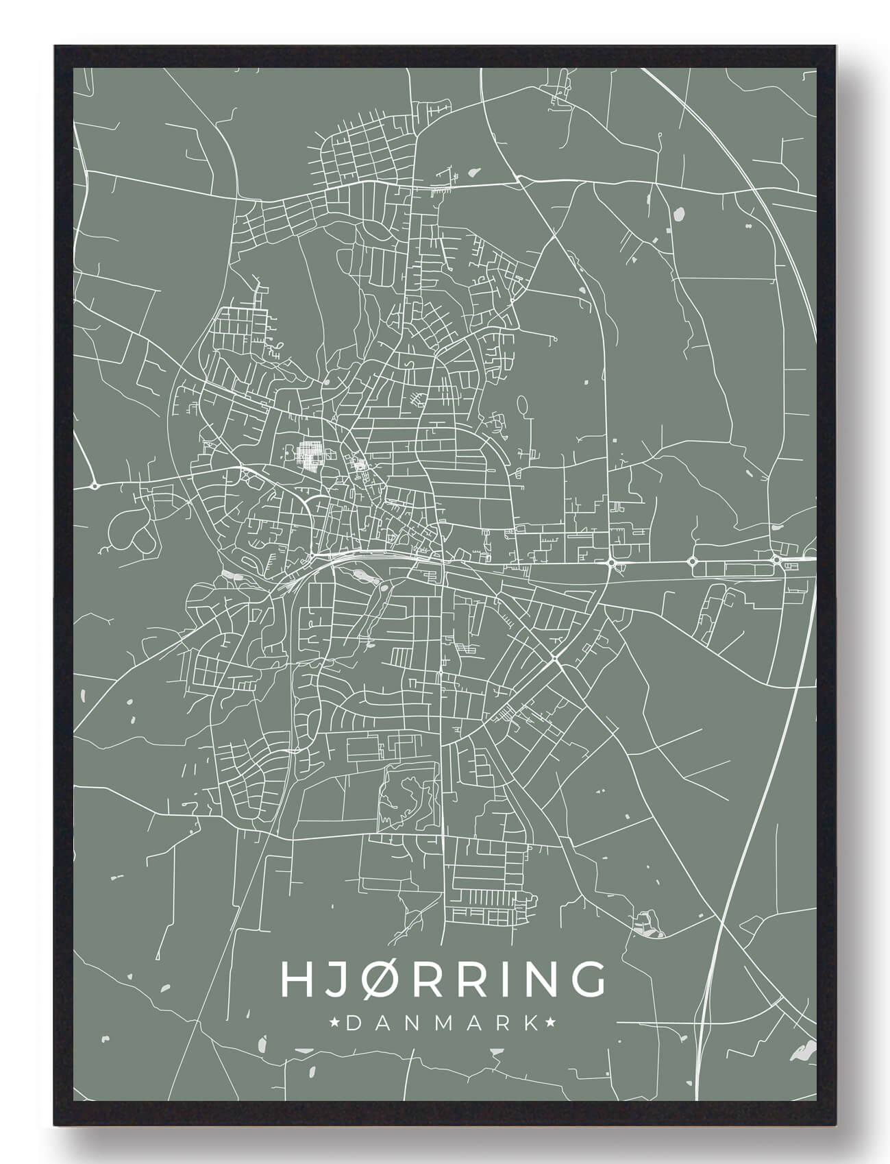 Hjørring plakat - grøn